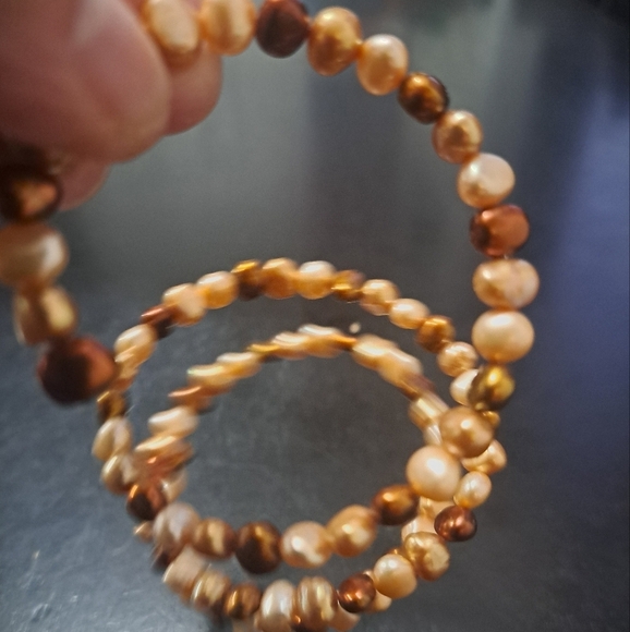 Elegant Pearl Beaded Wrap Around Bracelet - Picture 4 of 6